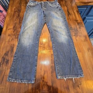 Womens Lucky Brand Easy Rider Bootcut Jeans With Button Closure Size 4